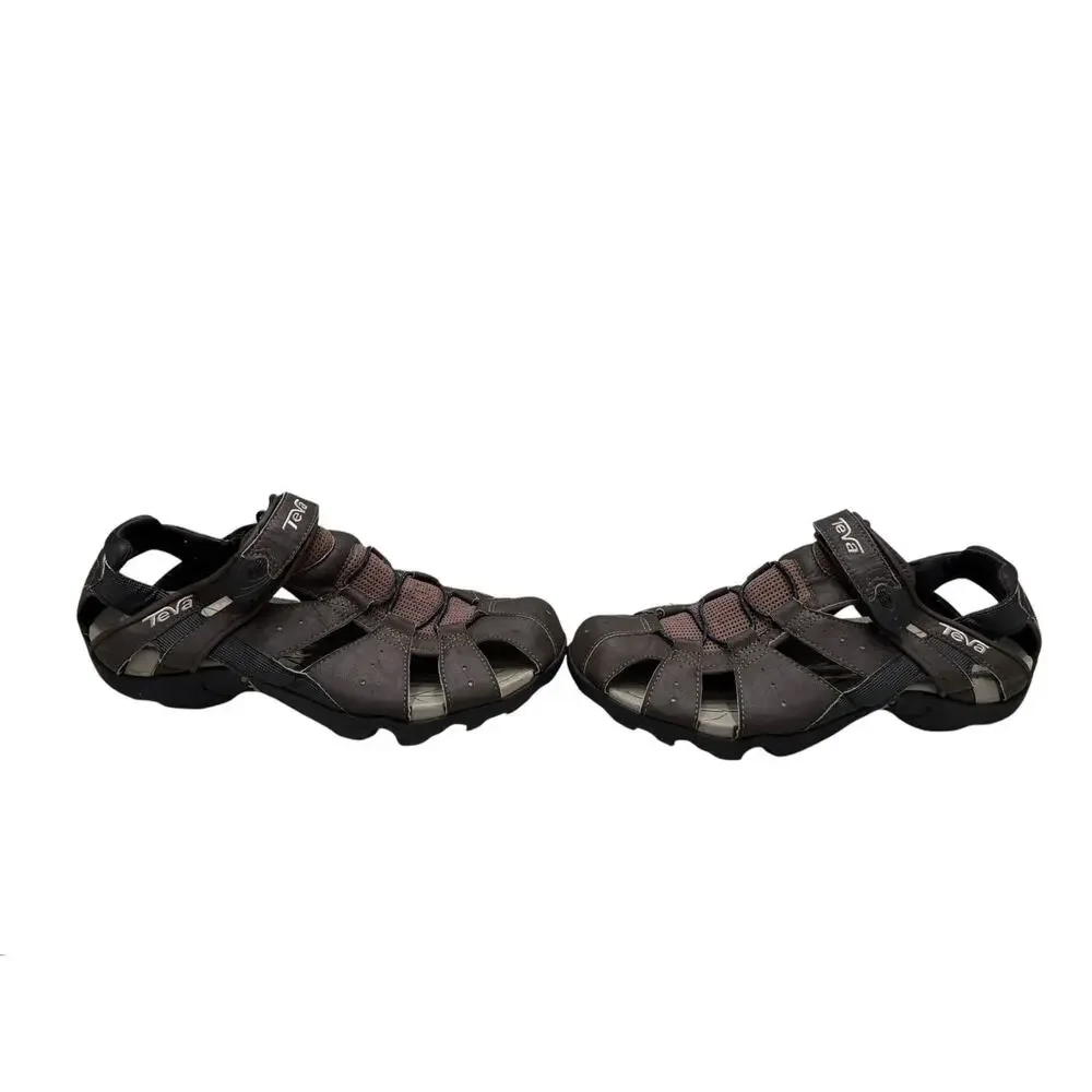 Teva Deacon Men’s Brown Sandals Size 11 Closed Toe Outdoors Hiking Fisherman